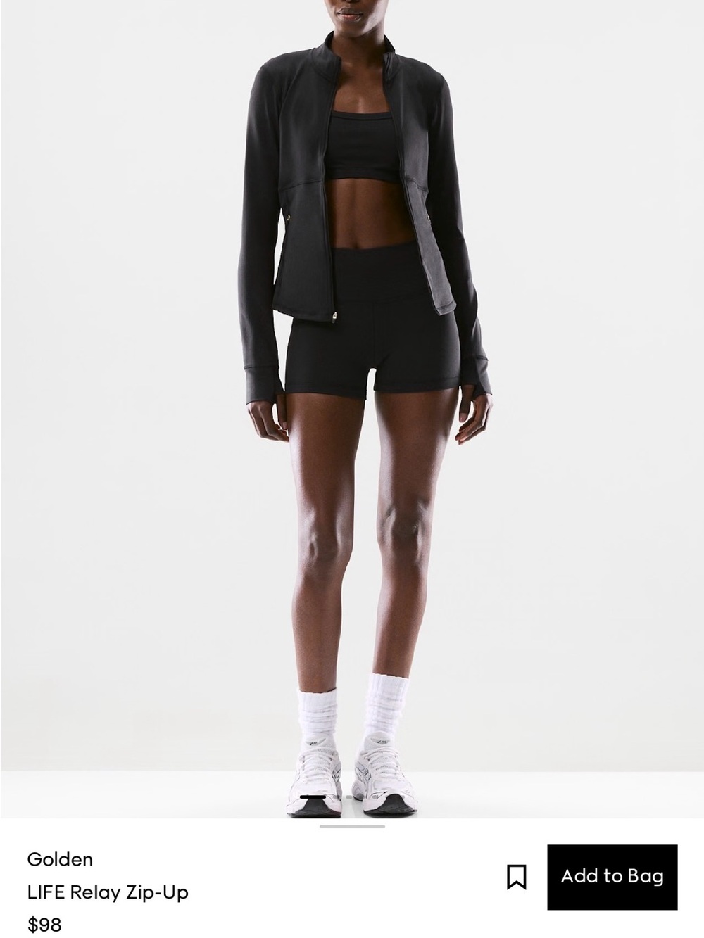 Aritzia TNA Black Relay Full-Zip Athletic Jacket - Picture 2 of 8